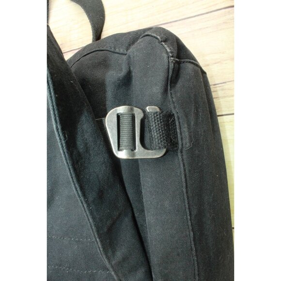 LL Bean Unisex Heritage Waxed Canvas Messenger Bag Black - Picture 8 of 15